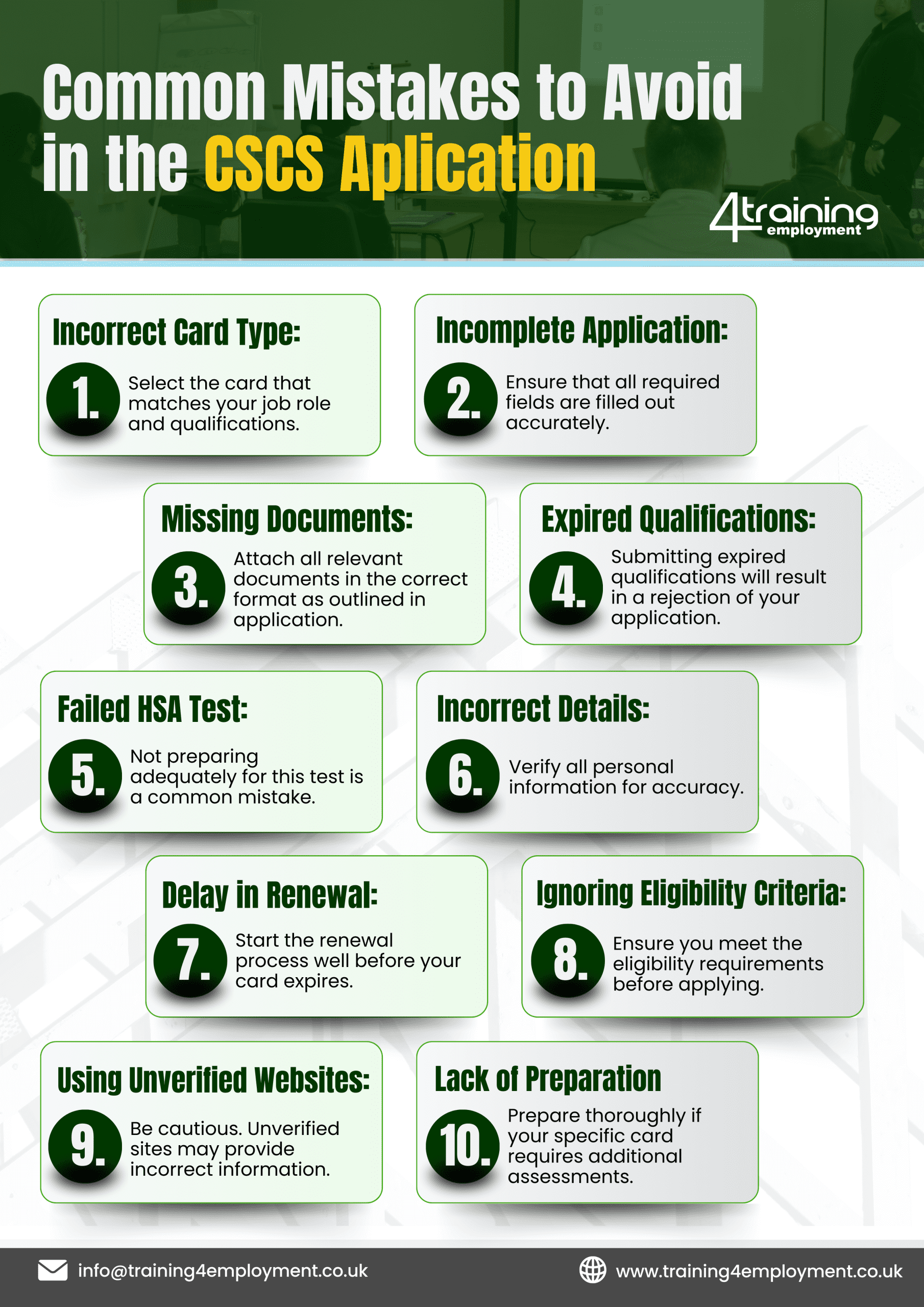 Common mistakes to avoid